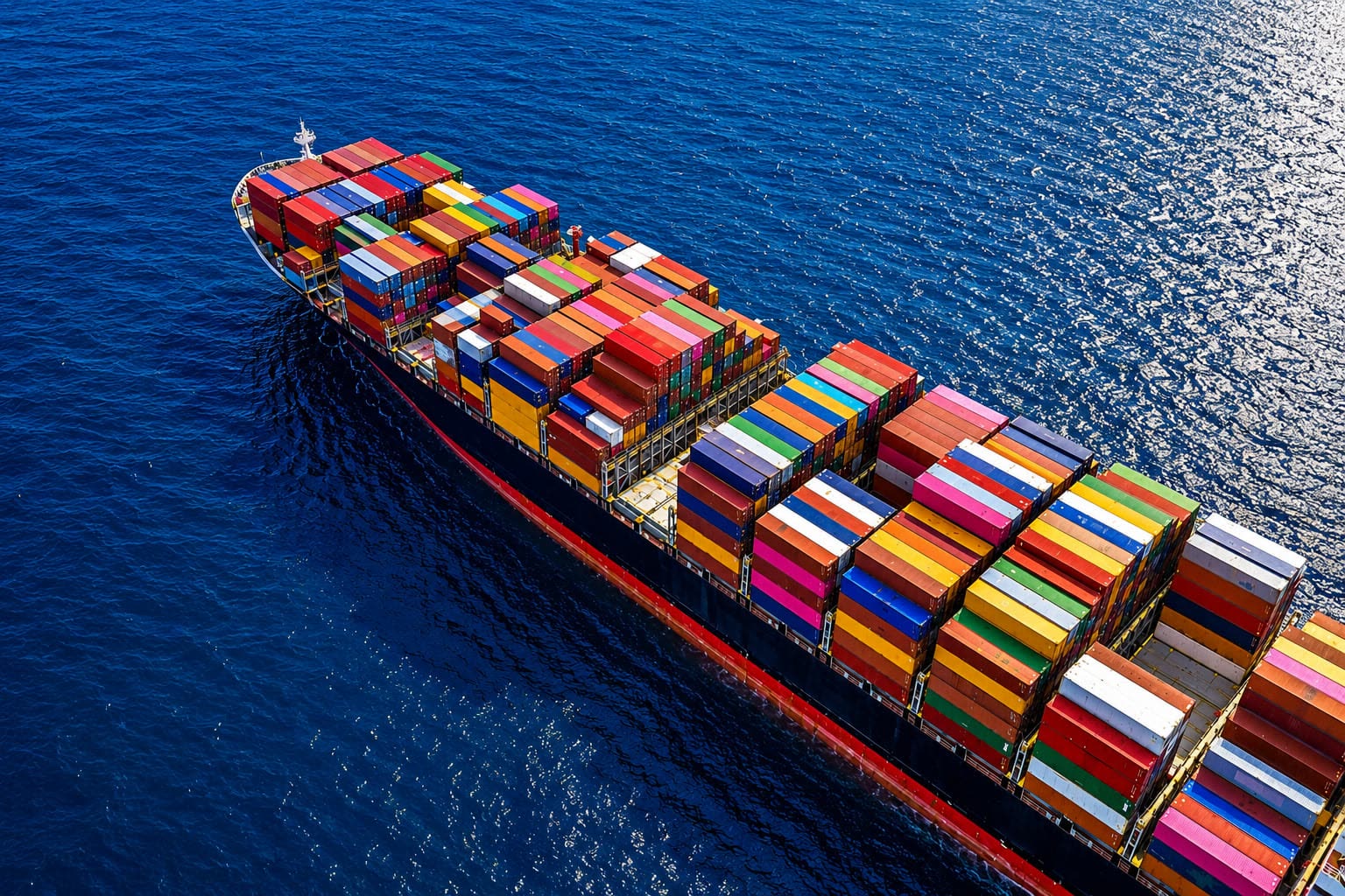 Tàu container trên biển